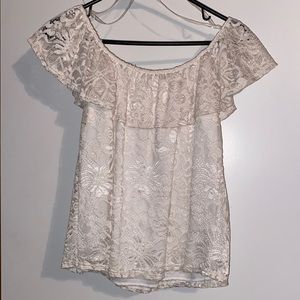 White off the shoulder top. Size M.